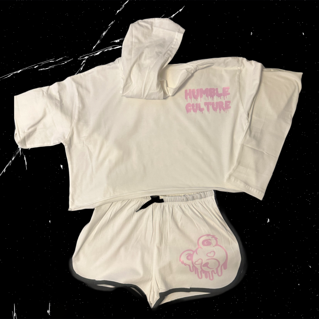 Melting Bear Crop Top Set